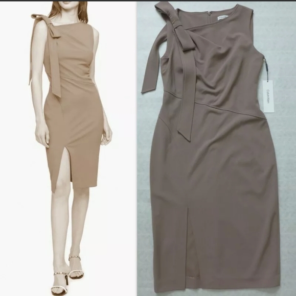 Calvin Klein Dresses Nwt Calvin Klein Stretch Crepe Bow